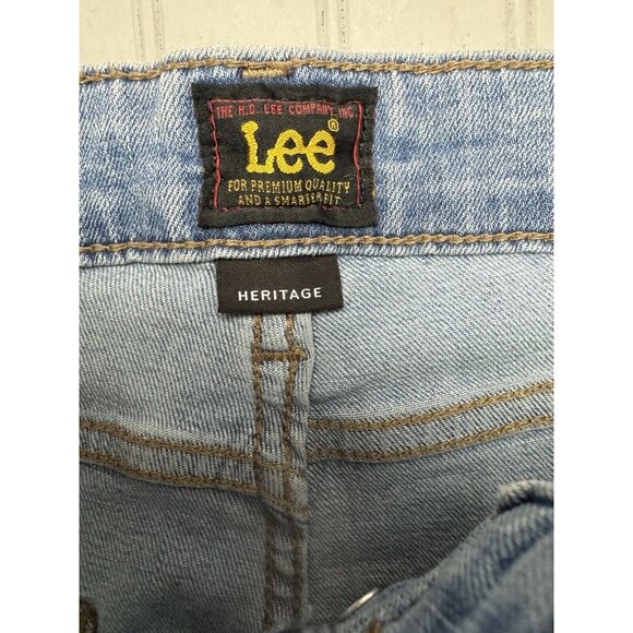 Lee Heritage Size 33x28.5 (Measured) Womens Jeans Flare Raw Hem Button F… - Picture 2 of 4